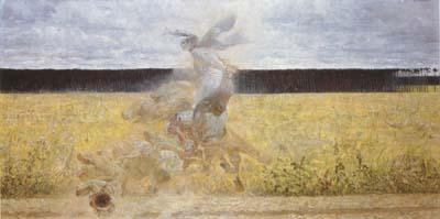 Malczewski, Jacek In the Dust Storm (mk19) France oil painting art
